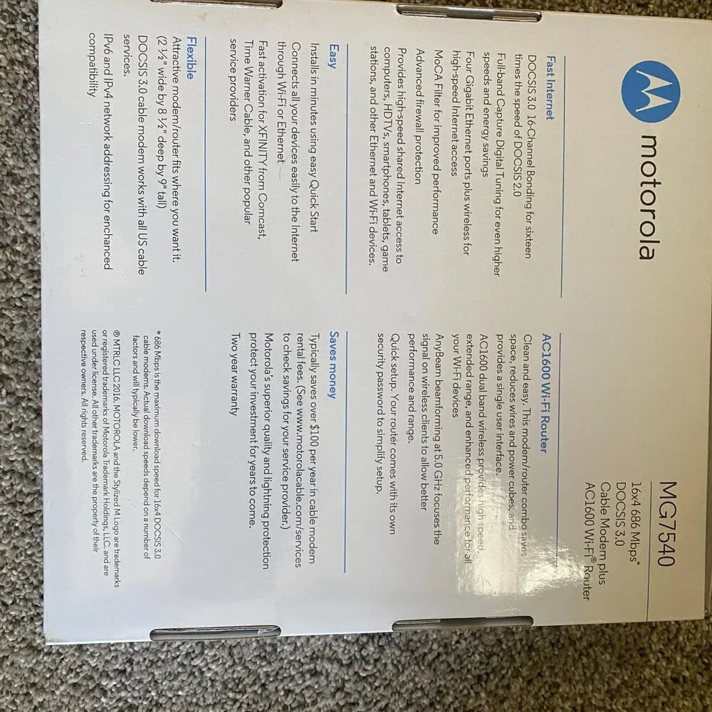 Modem & Router Motorola MG7540 - Picture 6 of 7